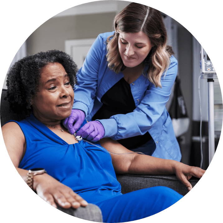 Mayo Clinic doctor caring for a patient.