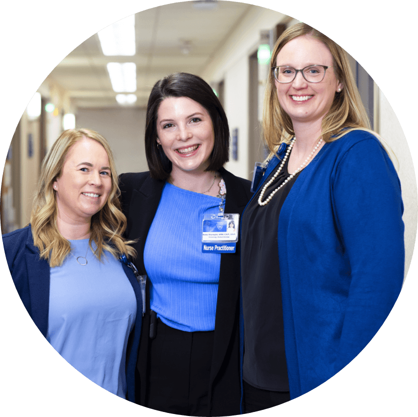 A group of three Mayo Clinic caregivers.