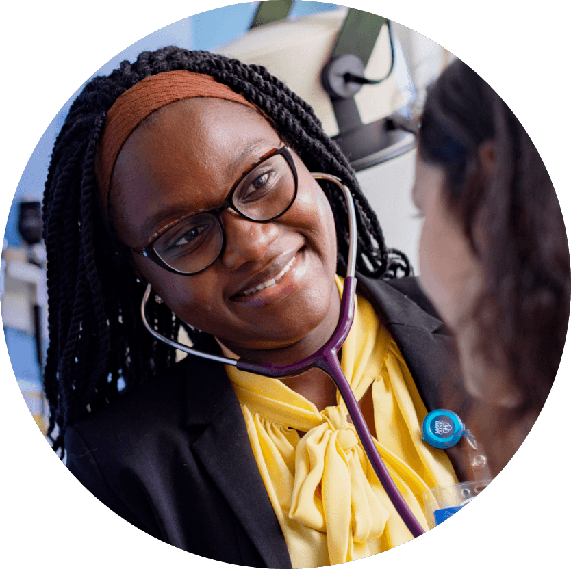 Mayo Clinic doctor caring for a patient.